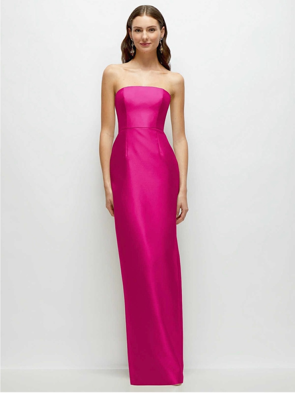 Dessy Strapless Fuchsia Evening Gown- NWT